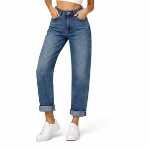 Boyfriend Women's Denim Jeans - Light Blue, Size 8